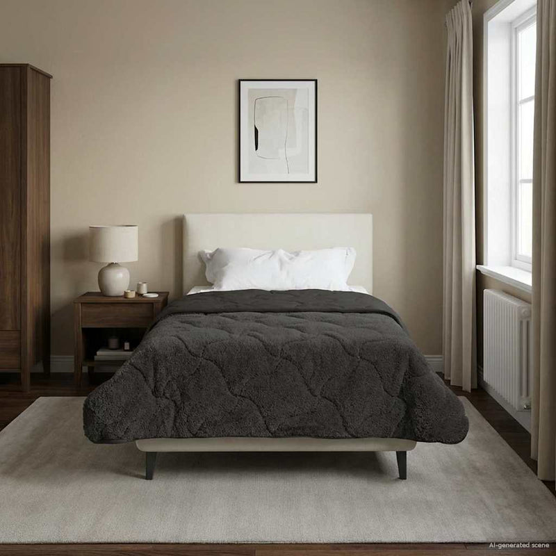 Duvet complet pe tot parcursul anului Antracit 155 x 200 cm