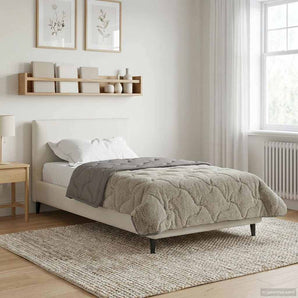 Duvet de iarnă 155 x 200 cm Iarnă Gri deschis Respirabil