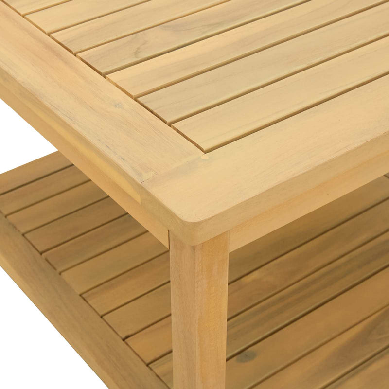 Masă laterală Ulei Natural 60 x 60 x 45 cm Lemn Solid de Acacia