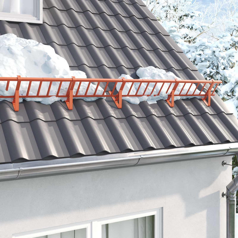 Apărătoare de zăpadă pentru acoperiș Roșu 300 x 2,5 x 20 cm