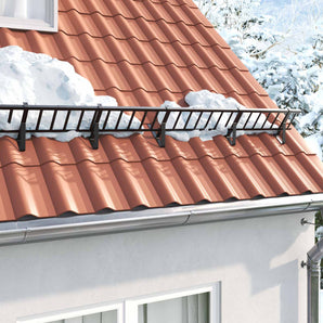 Apărătoare de zăpadă pentru acoperiș Negru 100 x 2,5 x 20 cm