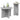Set măsuțe laterale 2 buc. Sonoma gri Ø 45 x 35 cm