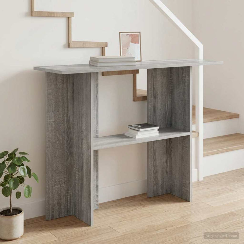 Masă de consolă Sonoma gri 100 x 30 x 75 cm Lemn prelucrat
