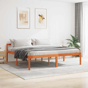Cadru de pat Maroniu cerat 180 x 200 cm Lemn de pin masiv