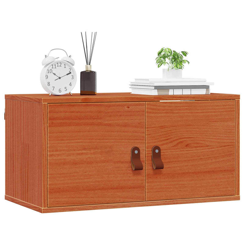 Dulap de perete 2 buc. Maroniu cerat 60 x 30 x 30 cm