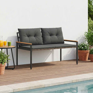 Bancă de exterior 2 -Seater 116 x 67,5 x 72 cm poliratan