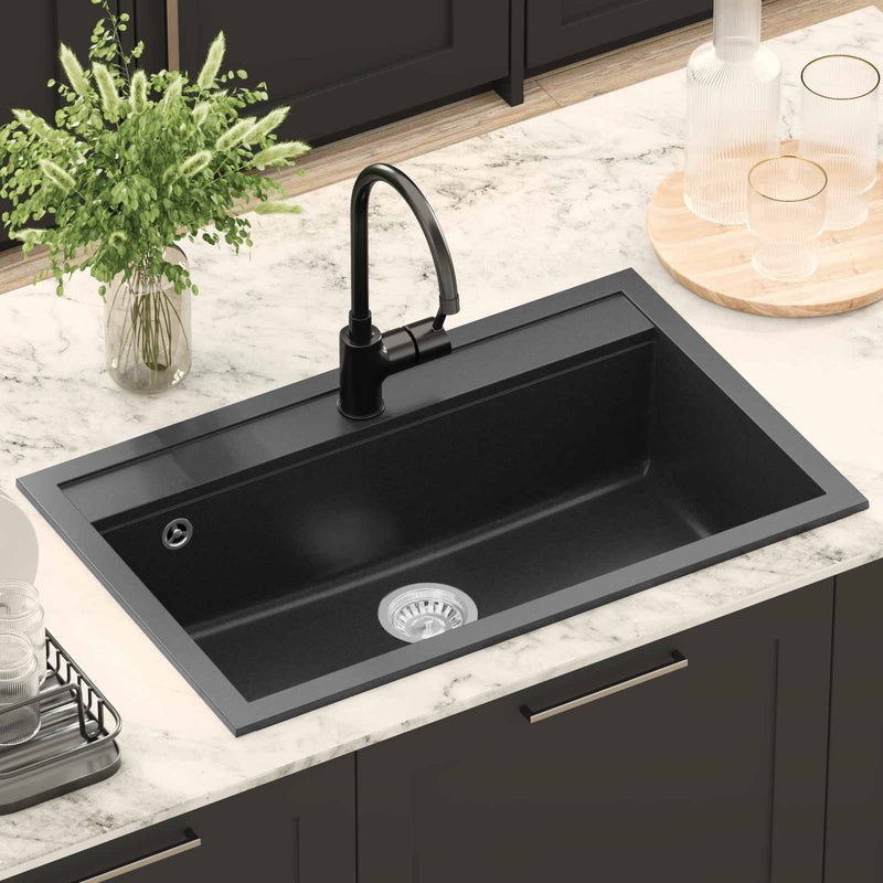 Chiuvetă Granit 795 x 505 mm Negru