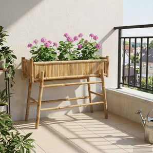 Ghiveci pentru Grădină cu Suport natural 100 x 38 x 74 cm