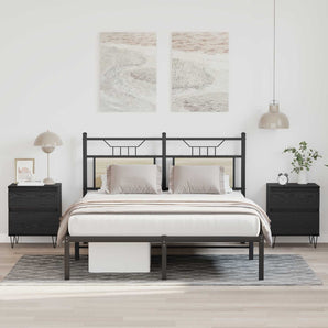 Dulap de pat Stejar Negru 40 x 35 x 50 cm Lemn prelucrat
