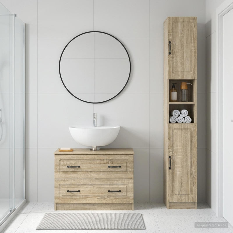 Set de dulapuri pentru baie, 2 piese UTRECHT Stejar Sonoma