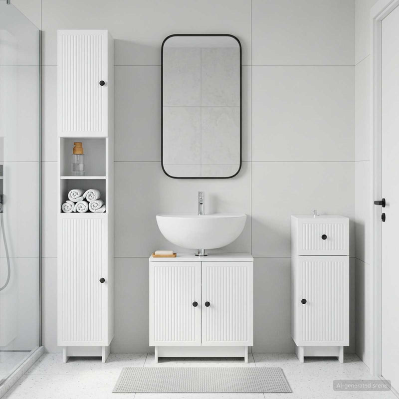 Set de cabinet pentru baie cu 3 piese EDE Lemn prelucrat