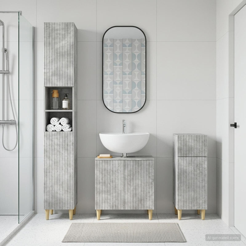 Set de cabinet pentru baie cu 3 piese ARNHEM Lemn prelucrat