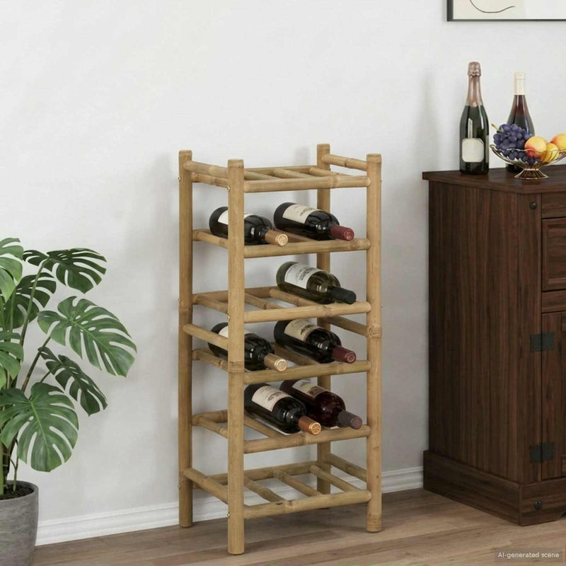 Raft pentru vin Bambus natural