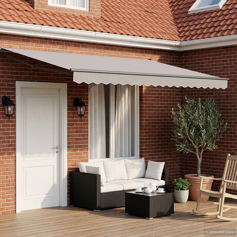 Cadru copertină retractabil electric Antracit 4 x 2 m Aluminiu