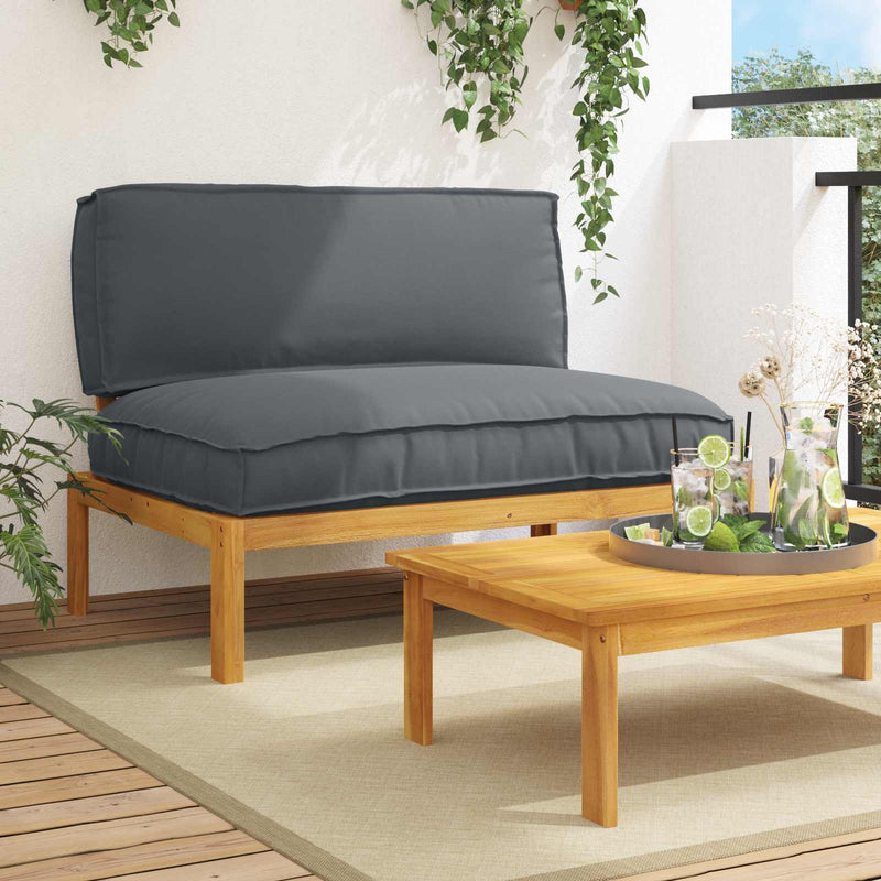 Set de canapea Antracit 120 x 92 x 69 cm Lemn Solid de Acacia