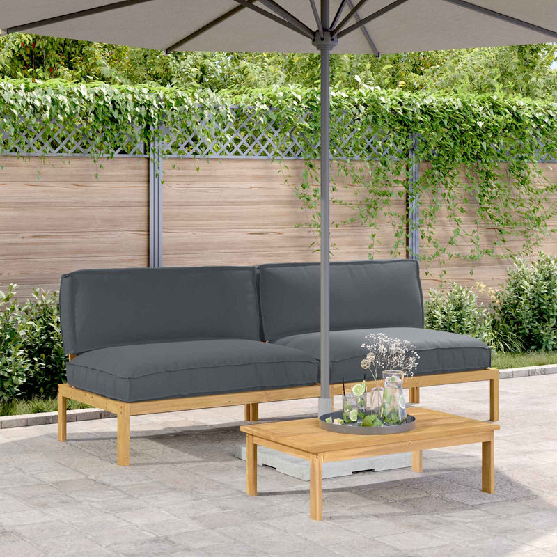 Set de canapea Antracit 240 x 92 x 69 cm Lemn Solid de Acacia