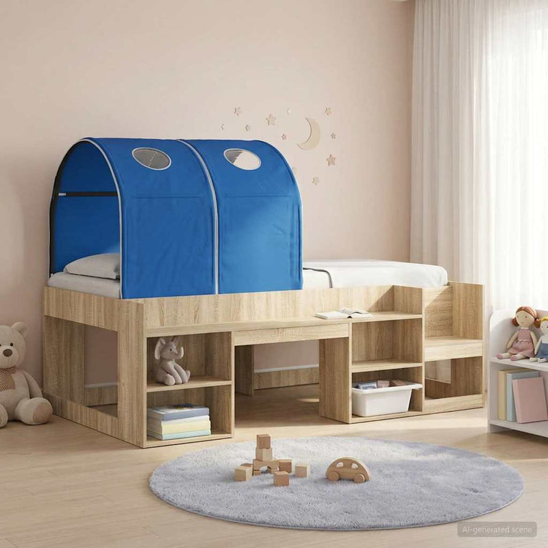 Tunel de pat pentru patul loft pentru copii 2 buc. albastru