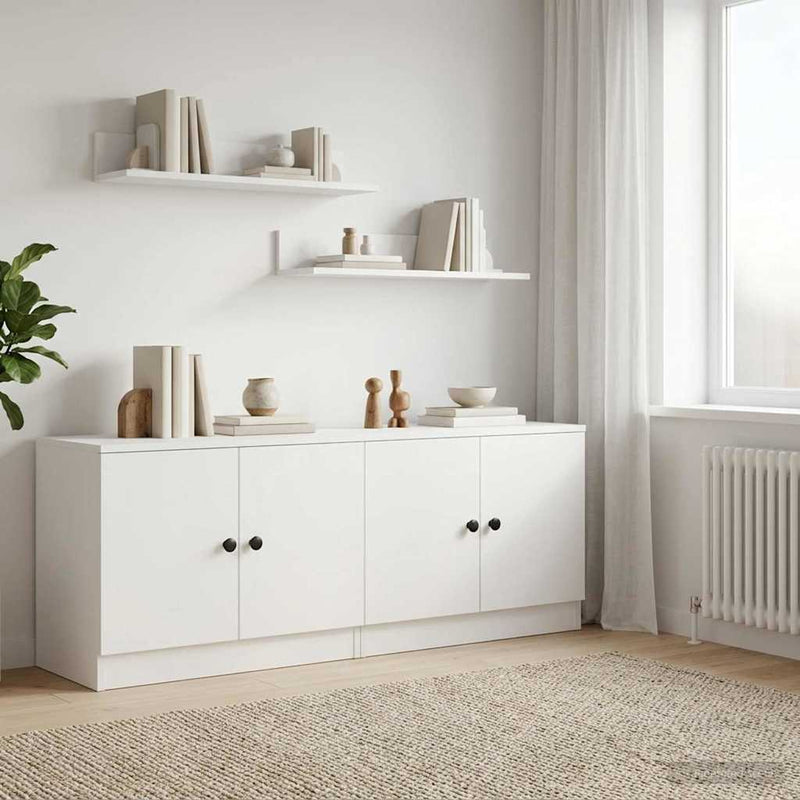 Dulap de depozitare pentru pat loft 2 buc. Alb 66 x 35 x 48 cm