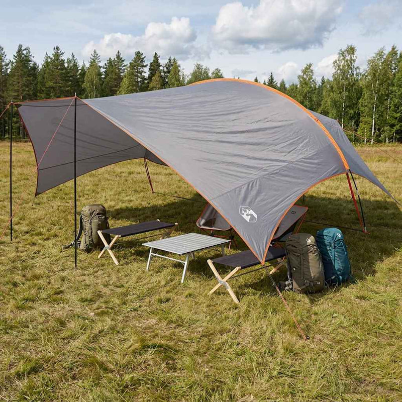 Cort de camping rezistent la apă Gri și Portocalie