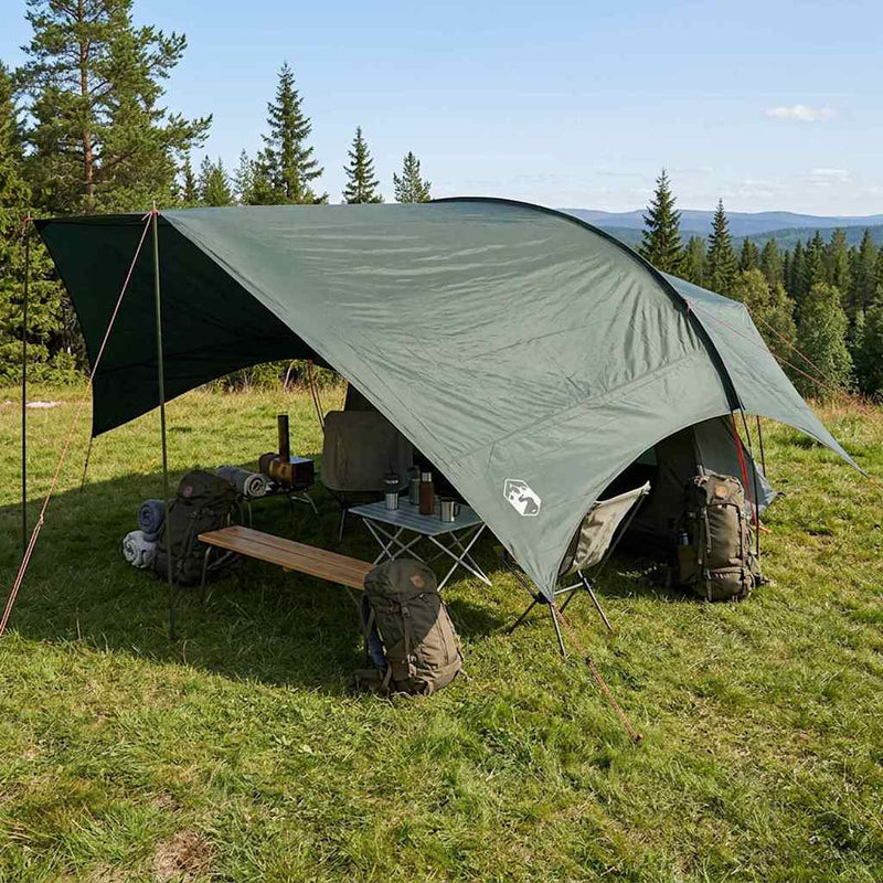 Cort de camping rezistent la apă Verde Army 695 x 580 x 200 cm