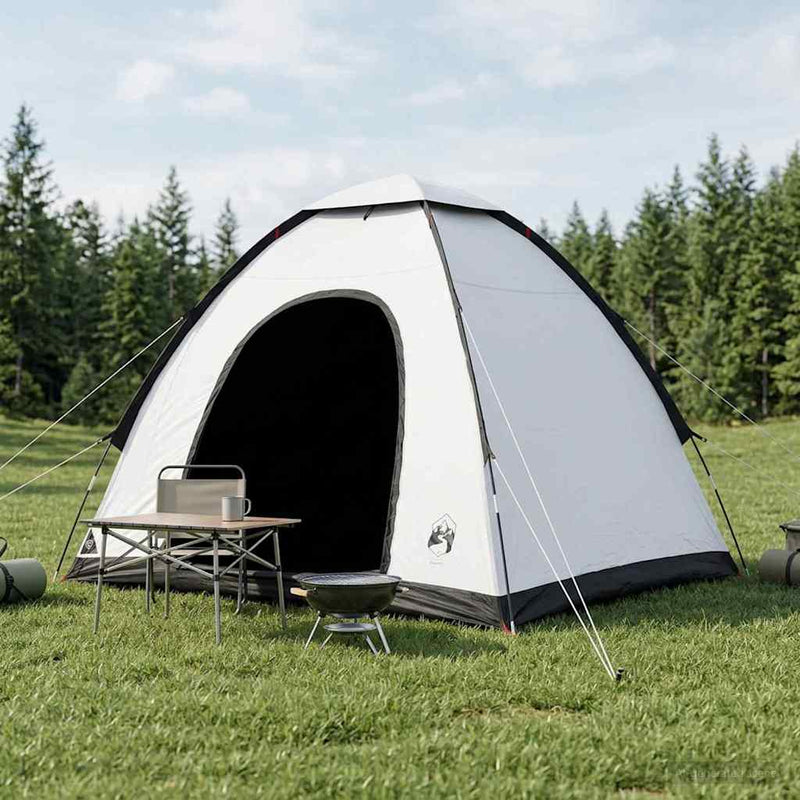 Cort de Camping 2 persoană Alb Blackout