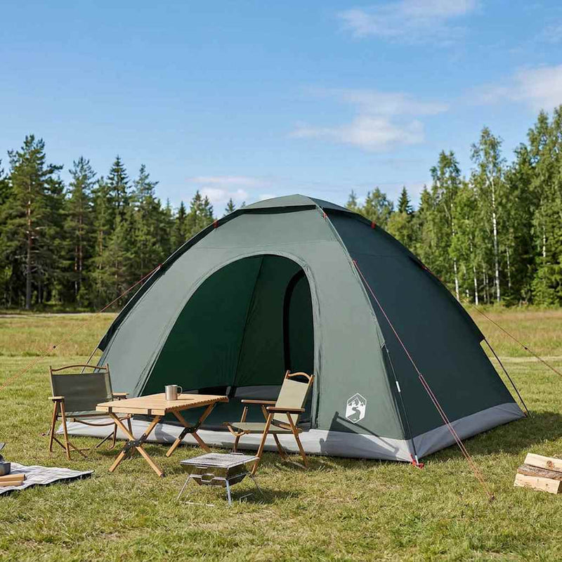 Cort de Camping 4 persoană Verde Army