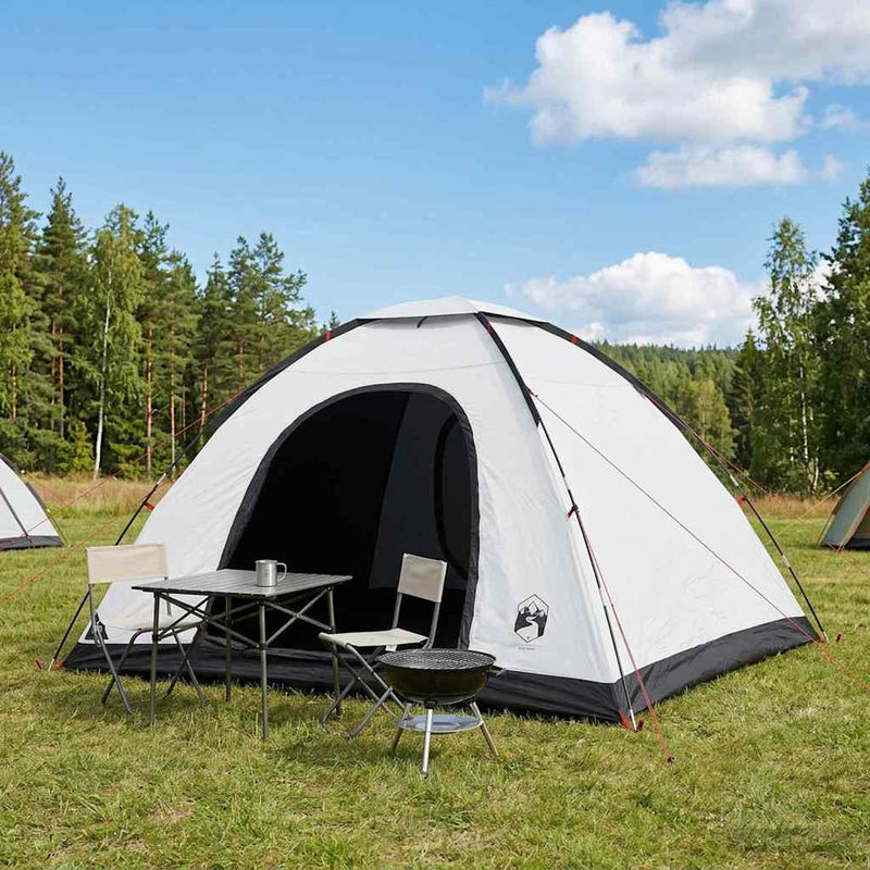 Cort de Camping 6 persoană Alb Blackout