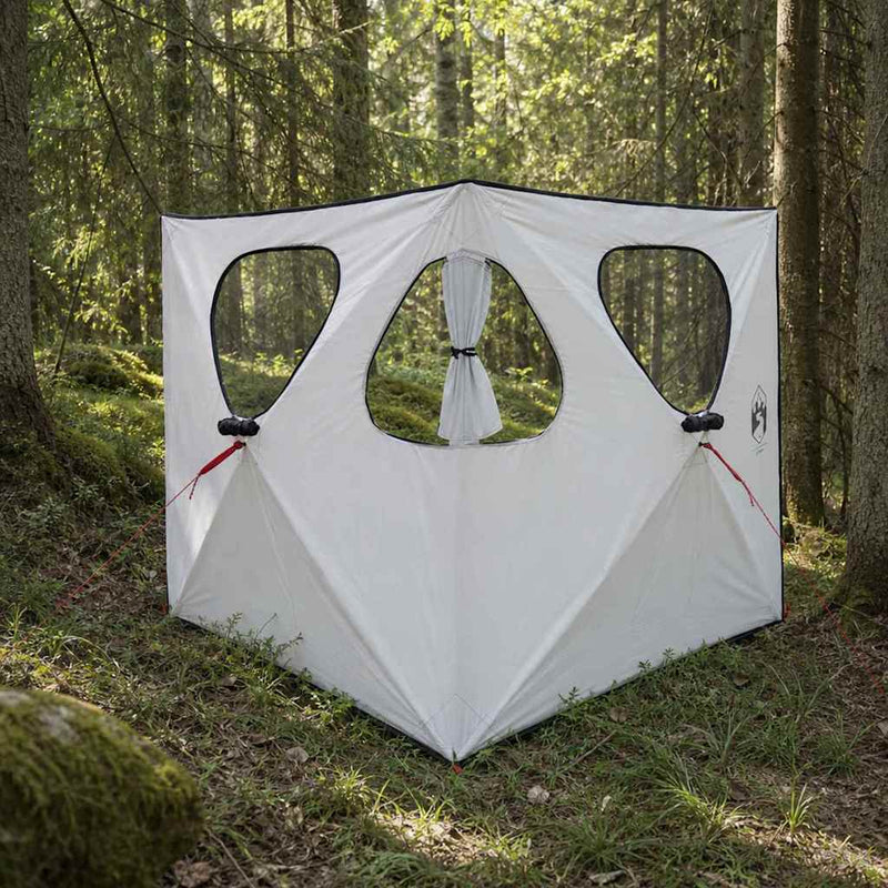 Cort de vânătoare 145 x 145 x 150 cm Alb Blackout