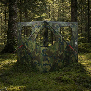 Cort de vânătoare 145 x 145 x 150 cm Camuflaj Poliester și oțel