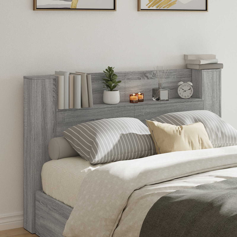 Cadran cu LED Sonoma gri Lemn prelucrat