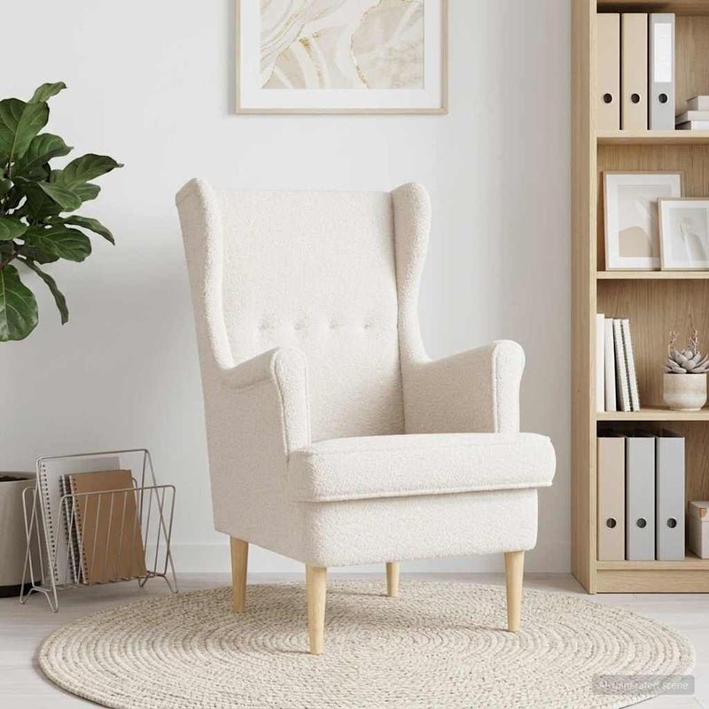 Fotoliu Crem Bouclé