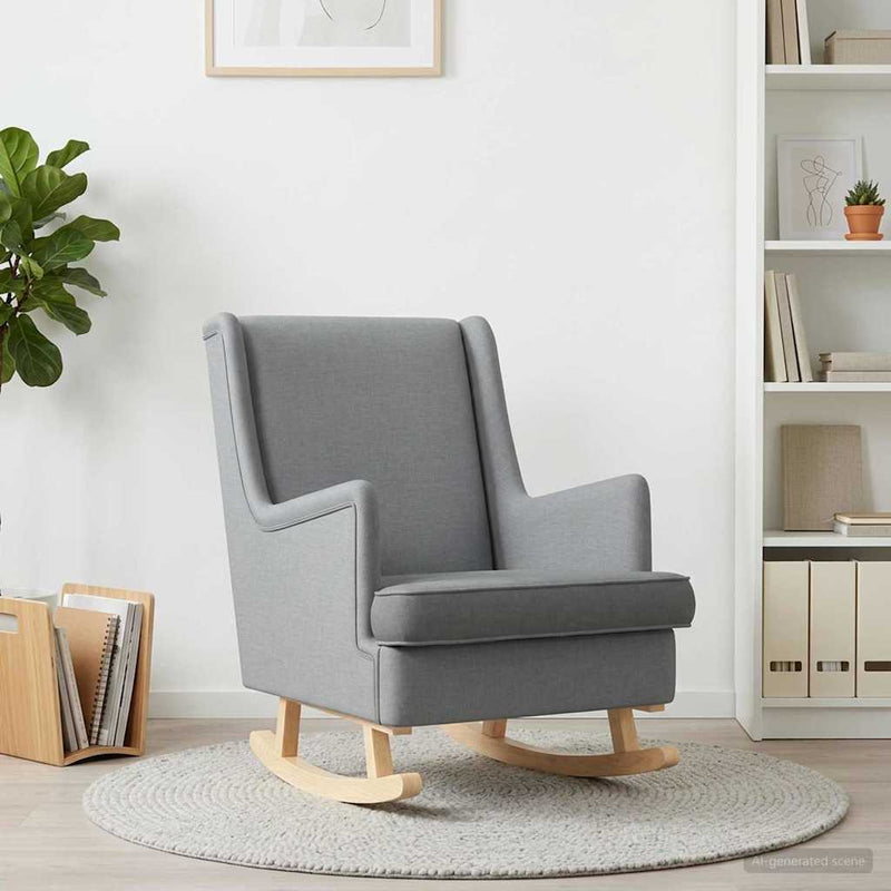 Scaun balansoar Gri deschis 62 x 80 x 85 cm țesătură