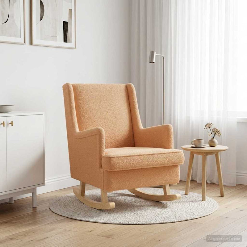 Scaun balansoar Bej 62 x 80 x 85 cm Bouclé