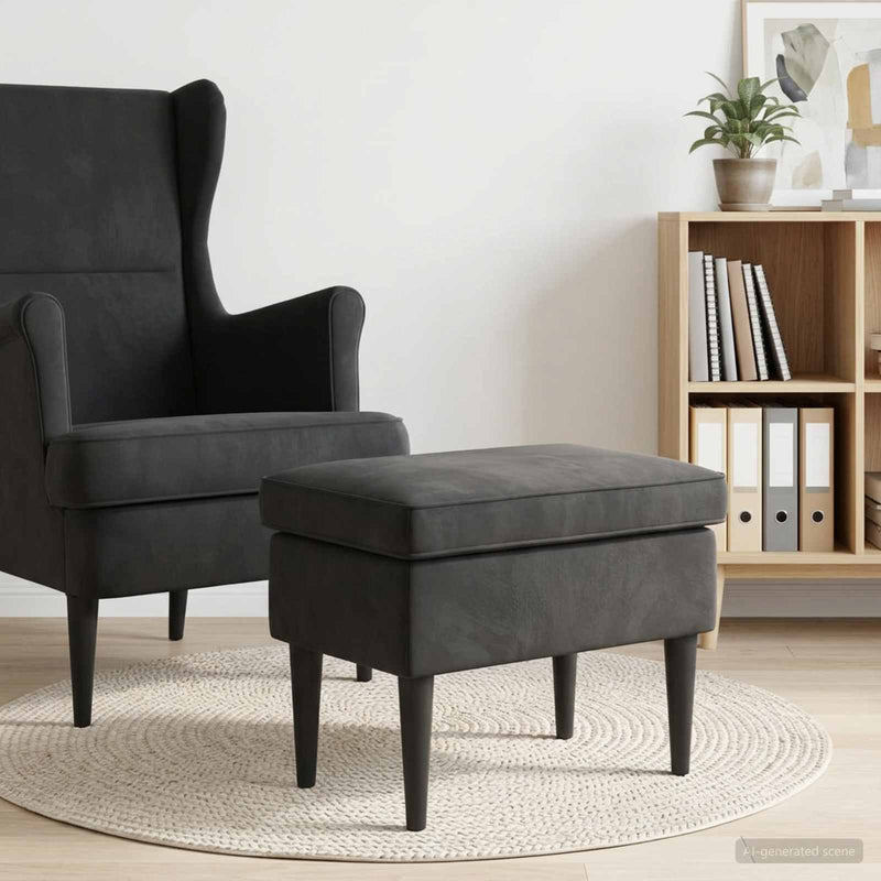 Taburet Negru 55 x 35 x 41 cm Catifea