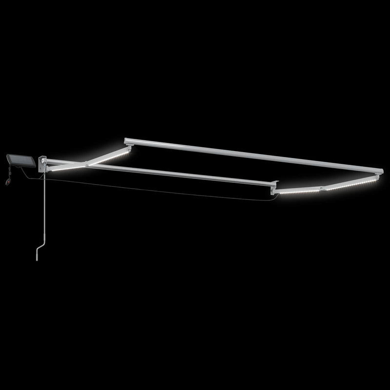 Marchiză retractabilă manuală cu led-uri 3,5 x 2 m