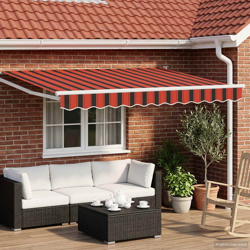 Marchiză retractabilă manuală cu led-uri 3 x 2,5 m