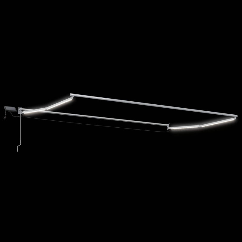 Marchiză retractabilă manuală cu led-uri 4 × 3 m