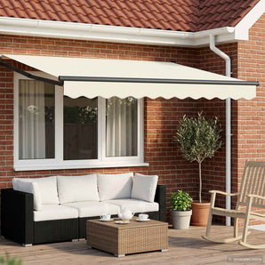 Marchiză retractabilă manuală cu led-uri 3,5 x 2 m
