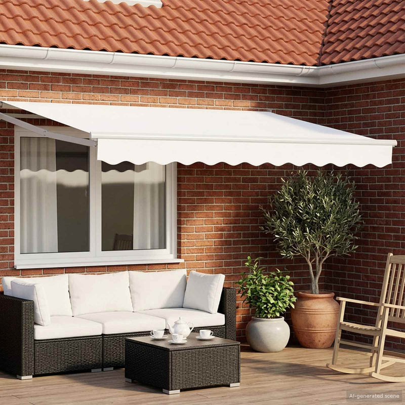 Cort electric retractabil Alb 3 x 2,5 m
