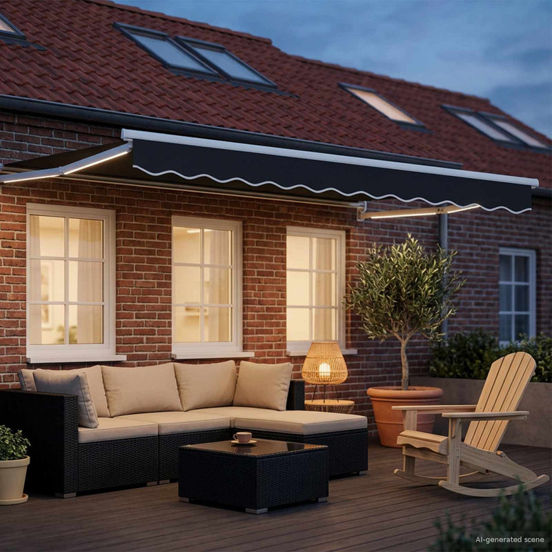 Cort electric retractabil Antracit 3,5 x 2,5 m