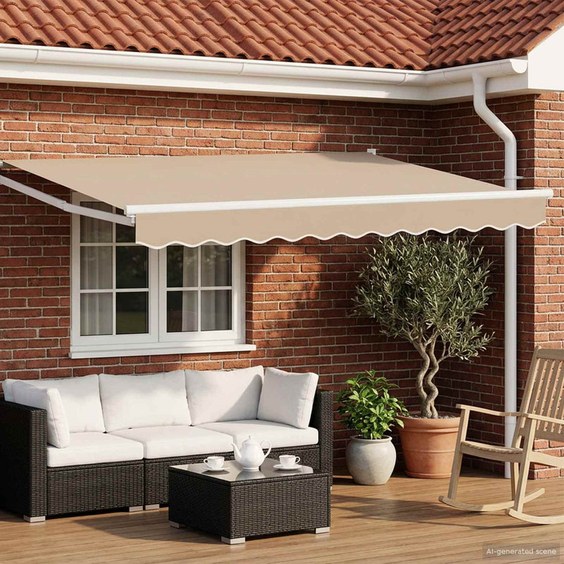 Cort electric retractabil Bej 3,5 x 2,5 m