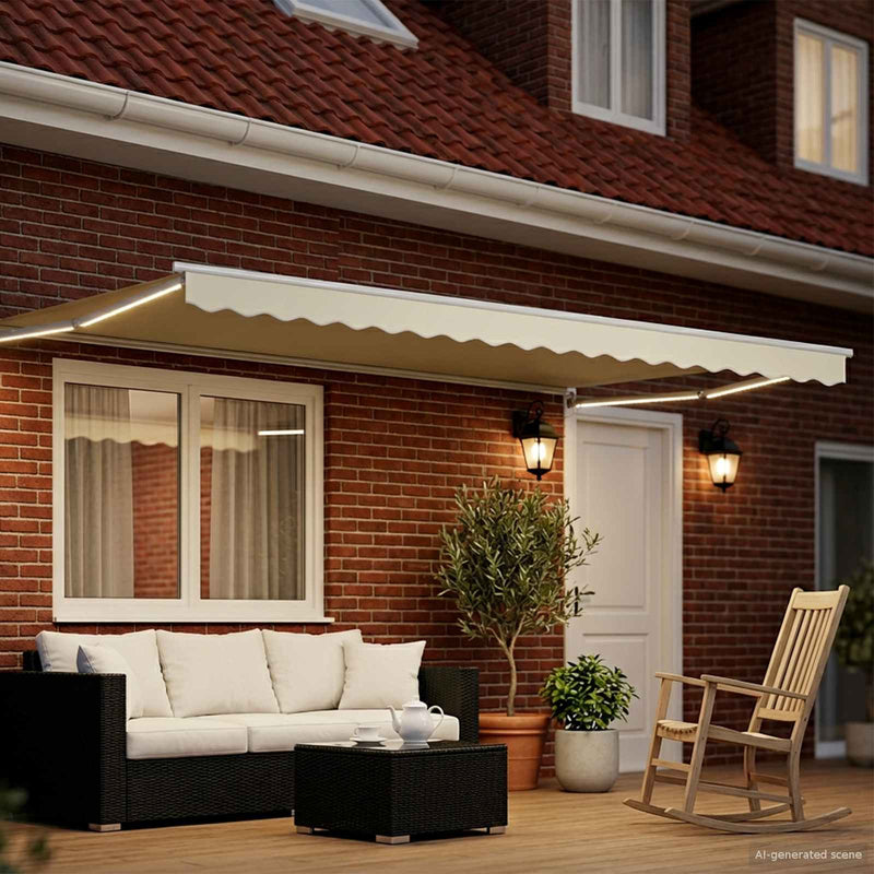 Cort electric retractabil Crem 4 × 3 m