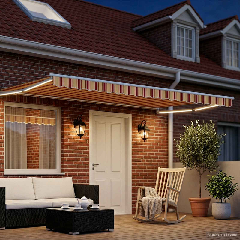 Cort electric retractabil Multicolour 5 x 3 m