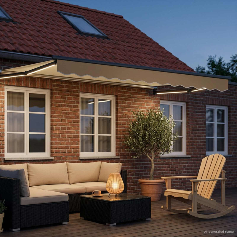 Cort electric retractabil Crem 2,5 x 2 m