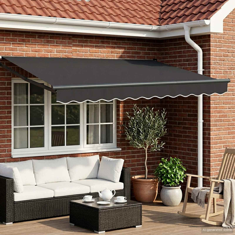 Cort electric retractabil Antracit 3,5 x 2 m