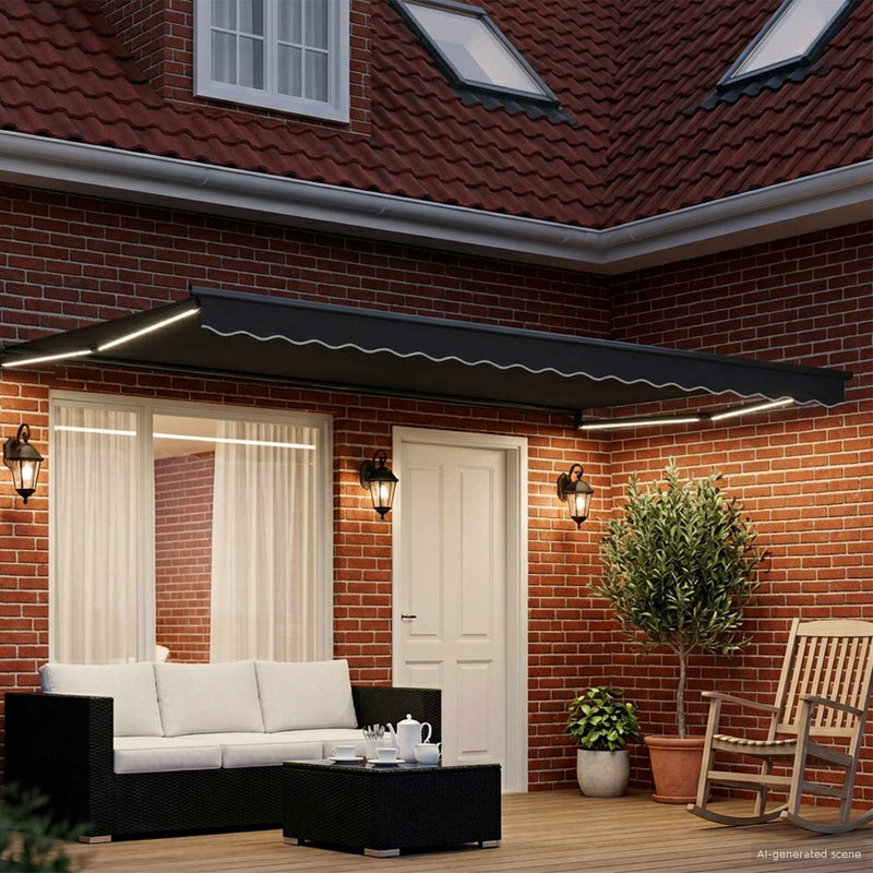 Cort electric retractabil Antracit 4 x 2 m
