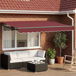 Cort electric retractabil Roșu Burgund 3 x 2,5 m