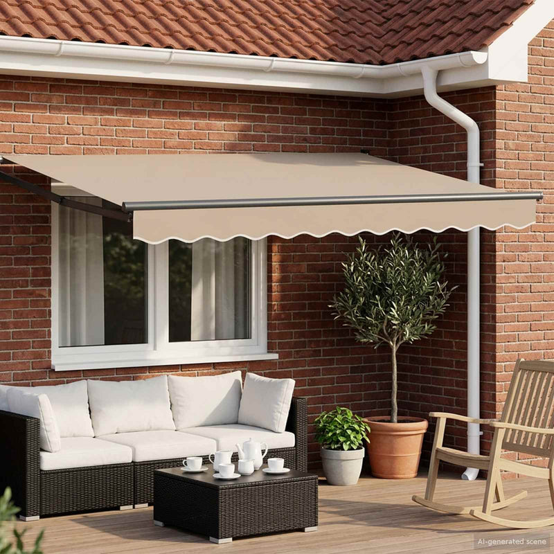 Cort electric retractabil Bej 3,5 x 2,5 m