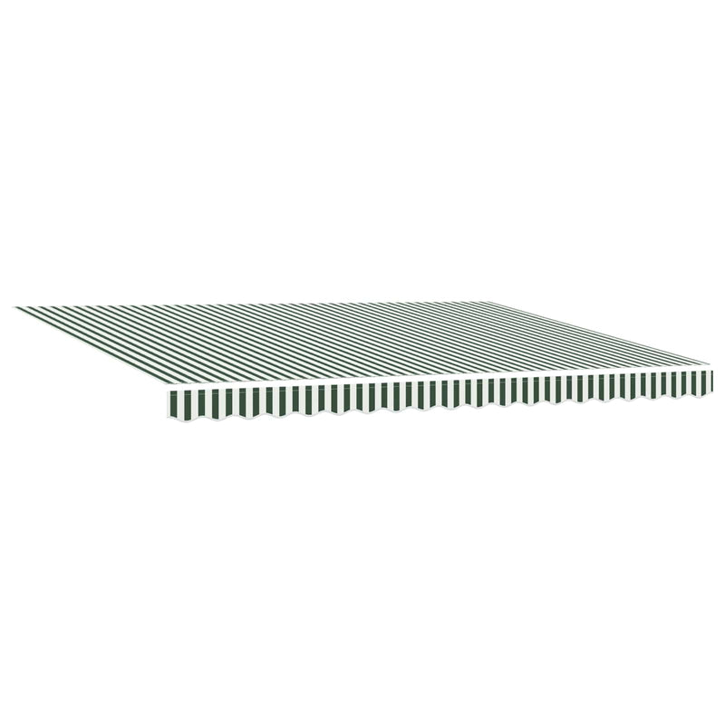 Cort electric retractabil Verde și alb 4,5 × 3 m