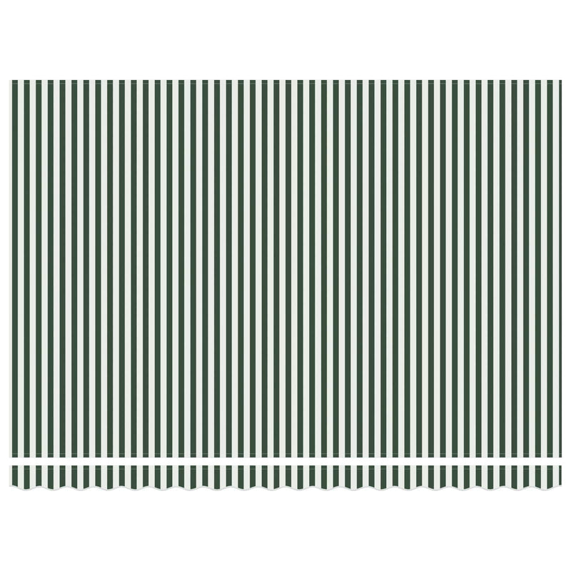 Cort electric retractabil Verde și alb 4,5 × 3 m